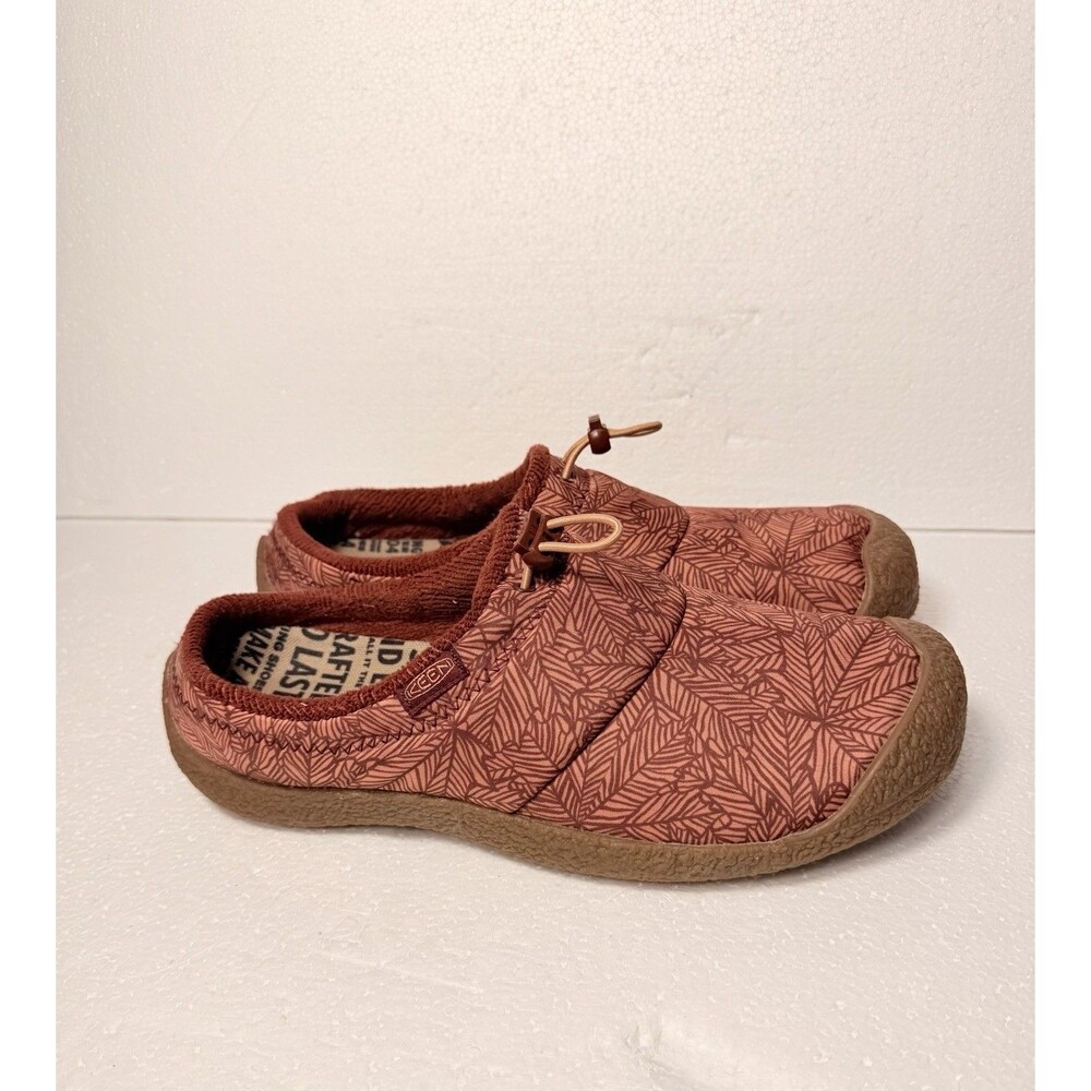 KEEN Womens 10.5 Howser II Red Palm Leaf Clog Slip On Slippers Mules 1027767